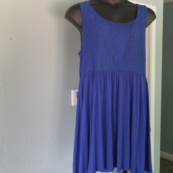 a.n.a Dresses & Skirts - A.N.A womens plus 1X cobalt blue lace summer dress